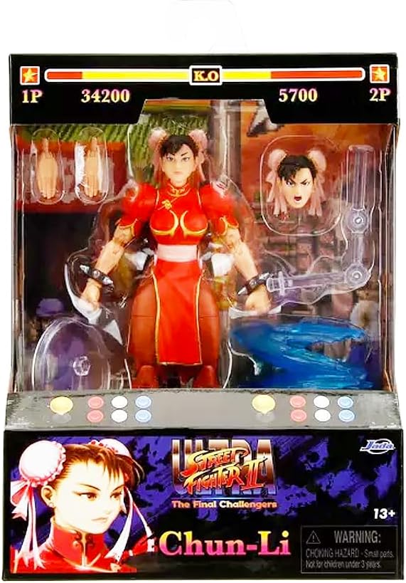 Jada Toys Street Fighter – Chun‑Li (Final Challenge Edition, Red Variant) | 6” Action Figure