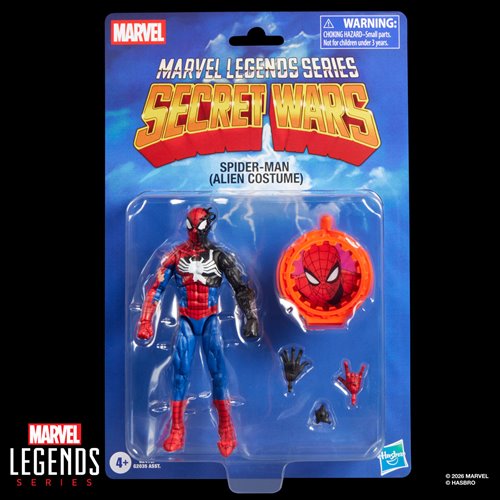Marvel Legends Secret Wars – Spider‑Man (Alien Costume) – Hasbro – 6" Figure