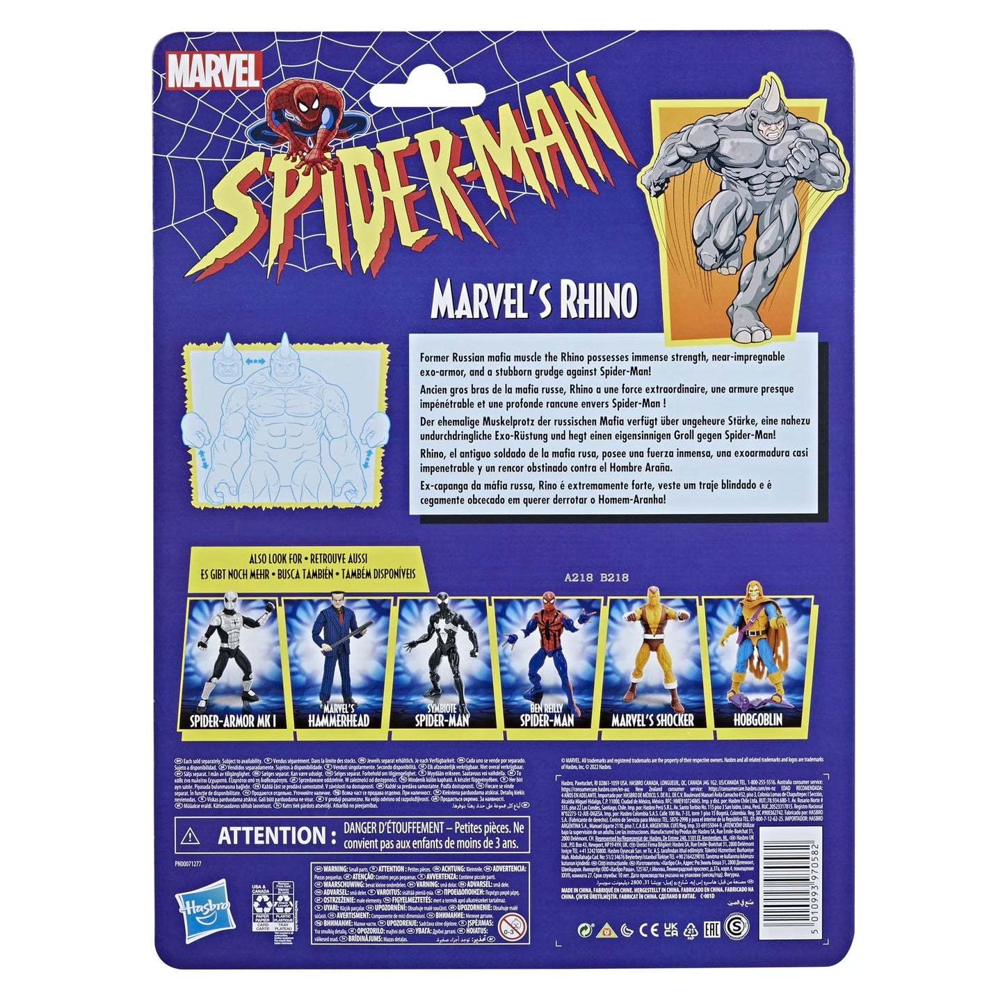 Rhino 6-Inch Action Figure  Marvel Retro Spider-Man Series