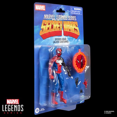 Marvel Legends Secret Wars – Spider‑Man (Alien Costume) – Hasbro – 6" Figure