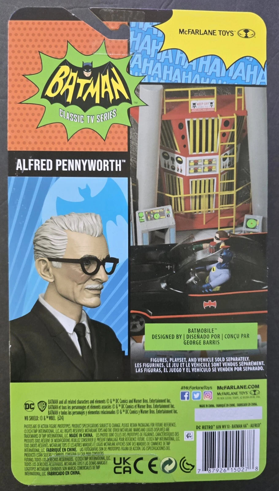 Alfred Pennyworth – Batman 1966 Classic TV Series McFarlane Toys DC Retro 6" Action Figure